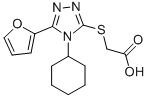 结构式 CAS# 337487-27-1, (4-环己基-5-呋喃-2-基-4H-[1,2,4]三唑-3-基巯基)-乙酸