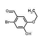结构式 CAS# 340216-58-2, 2-溴-5-乙氧基-4-羟基苯甲醛