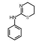 结构式 CAS# 3420-40-4, (2E)-N-苯基-1,3-噻嗪烷-2-亚胺