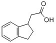 结构式 CAS# 38425-65-9, 2-(2,3-二氢-1H-茚-1-基)乙酸