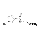 结构式 CAS# 392238-35-6, N-烯丙基-5-溴-2-噻吩甲酰胺
