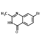 结构式 CAS# 403850-89-5, 7-溴-2-甲基-4(1H)-喹唑啉酮