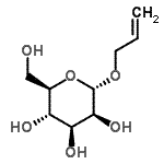 结构式 CAS# 41308-76-3, 烯丙基alpha-D-吡喃甘露糖苷