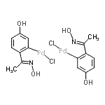 结构式 CAS# 419581-64-9, 氯-[5-羟基-2-(N-羟基-C-甲基-亚氨甲酰)苯基]钯