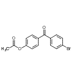 结构式 CAS# 4306-46-1, 4-(4-溴苯甲酰基)苯基乙酸酯