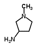 结构式 CAS# 457097-75-5, 1-甲基-3-吡咯烷胺