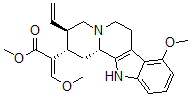 结构式 CAS# 4697-66-9, (.alpha.E,2S,3R,12bS)-3-乙烯基-1,2,3,4,6,7,12,12b-八氢-8-甲氧基-alpha-(甲氧基亚甲基)-吲哚并[2,3-a]喹嗪-2-乙酸甲酯