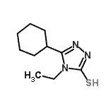 结构式 CAS# 482650-81-7, 5-环己基-4-乙基-4H-1,2,4-三唑-3-硫醇