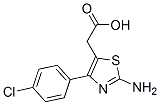 结构式 CAS# 49779-99-9, 2-氨基-4-(4-氯苯基)噻唑-5-乙酸