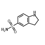 结构式 CAS# 52206-06-1, 5-吲哚啉磺酰胺