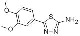 结构式 CAS# 5427-87-2, 2-氨基-5-(3,4-二甲氧基苯基)-1,3,4-噻二唑