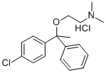 structure of CAS# 562-09-4, Chlorphenoxamine Hydrochloride;2-[1-(4-Chlorophenyl)-1-Phenyl-Ethoxy]-N,N-Dimethyl-Ethanamine Hydrochloride;2-[1-(4-Chlorophenyl)-1-Phenyl-Ethoxy]Ethyl-Dimethyl-Amine Hydrochloride;(1-(P-Chlorophenyl)-1-Phenyl)Ethyl (Beta-Dimethylaminoethyl) Ether Hydrochloride