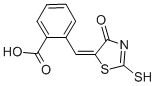 结构式 CAS# 56661-83-7, 2-[(4-氧代-2-硫代-5-噻唑烷基亚基)甲基]苯甲酸
