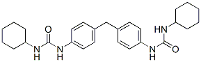 结构式 CAS# 58890-25-8, N,N''-(亚甲基二-4,1-亚苯基)二(N'-环己基-脲)