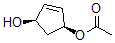 structure of CAS# 60176-77-4, (1S,3R)-4-Cyclopentene-1,3-Diol 1-Acetate;(1S,4R)-CIS-4-HYDROXY-2-CYCLOPENTENYL ACETATE;(1S,4R)-4-HYDROXYCYCLOPENT-2-ENYL ACETATE;(1R,4S)-CIS-4-ACETOXY-2-CYCLOPENTEN-1-OL