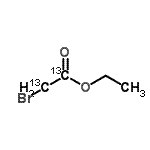 结构式 CAS# 61898-49-5, 乙基溴(<sup>13</sup>C<sub>2</sub>)乙酸酯