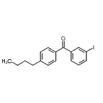 结构式 CAS# 64358-32-3, (4-丁基苯基)(3-碘苯基)甲酮