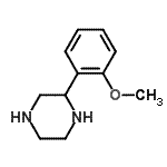 结构式 CAS# 65709-27-5, 2-(2-甲氧基苯基)哌嗪