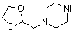 结构式 CAS# 682802-92-2, 1-(1,3-二氧戊环-2-基甲基)-哌嗪