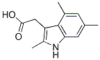 结构式 CAS# 6949-71-9, 2-(2,4,6-三甲基-1H-吲哚-3-基)乙酸