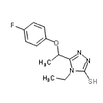 结构式 CAS# 725217-84-5, 4-乙基-5-[1-(4-氟苯氧基)乙基]-4H-1,2,4-三唑-3-硫醇
