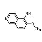 结构式 CAS# 72677-90-8, 6-甲氧基-5-异喹啉胺