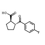 structure of CAS# 733741-06-5, (1R,2R)-2-(4-Fluorobenzoyl)cyclopentanecarboxylic acid;trans-2-(4-Fluorobenzoyl)cyclopentane-1-carboxylic acid