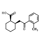 结构式 CAS# 736136-29-1, (1R,2R)-2-[2-(2-甲基苯基)-2-氧代乙基]环己烷羧酸