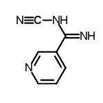 结构式 CAS# 73631-23-9, N-氰基-3-吡啶甲脒