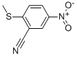 结构式 CAS# 74631-35-9, 2-(甲硫基)-5-硝基苯甲腈