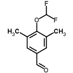 结构式 CAS# 749920-58-9, 4-(二氟甲氧基)-3,5-二甲基苯甲醛