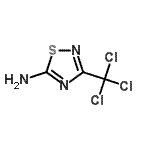 结构式 CAS# 7523-57-1, 3-(三氯甲基)-1,2,4-噻二唑-5-胺