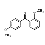 structure of CAS# 760192-84-5, (4-Methoxyphenyl)[2-(methylsulfanyl)phenyl]methanone;4-methoxy-2'-thiomethylbenzophenone