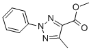 structure of CAS# 7673-93-0, 5-Methyl-2-Phenyl-2H-1,2,3-Triazole-4-carboxylic Acid Methyl Ester;METHYL 5-METHYL-2-PHENYL-2H-1,2,3-TRIAZOLE-4-CARBOXYLATE;METHYL 4-METHYL-2-PHENYL-1,2,3-TRIAZOLE-5-CARBOXYLATE