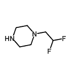 结构式 CAS# 767609-14-3, 1-(2,2-二氟乙基)哌嗪