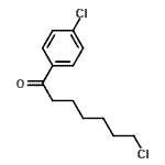 结构式 CAS# 76852-66-9, 7-氯-1-(4-氯苯基)-1-庚酮