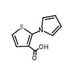 结构式 CAS# 79242-76-5, 2-(1H-吡咯-1-基)-3-噻吩羧酸