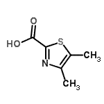 结构式 CAS# 79312-41-7, 4,5-二甲基-1,3-噻唑-2-羧酸