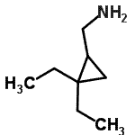 结构式 CAS# 802822-86-2, 1-(2,2-二乙基环丙基)甲胺