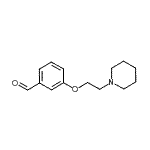 结构式 CAS# 81068-27-1, 3-[2-(1-哌啶基)乙氧基]苯甲醛
