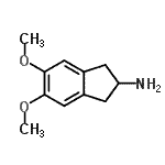 结构式 CAS# 83598-55-4, 5,6-二甲氧基-2-茚满胺