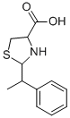 结构式 CAS# 83690-82-8, 2-(1-苯基-乙基)-噻唑烷-4-羧酸