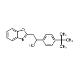 结构式 CAS# 849021-34-7, 2-(1,3-苯并恶唑-2-基)-1-[4-(2-甲基-2-丙基)苯基]乙醇