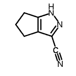 结构式 CAS# 851776-29-9, 1,4,5,6-四氢环戊烯并[c]吡唑-3-甲腈