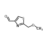 结构式 CAS# 854754-21-5, 2-(甲氧基甲基)-1,3-噻唑-4-甲醛