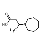 结构式 CAS# 856627-47-9, 3-(1-氮杂环庚基)丁酸