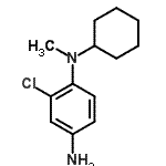 结构式 CAS# 85896-15-7, 2-氯-N<sup>1</sup>-环己基-N<sup>1</sup>-甲基-1,4-苯二胺