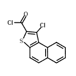 结构式 CAS# 85992-25-2, 1-氯萘并[2,1-b]噻吩-2-甲酰氯