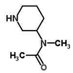 结构式 CAS# 863248-45-7, N-甲基-N-(3-哌啶基)乙酰胺