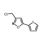 结构式 CAS# 863669-57-2, 3-(氯甲基)-5-(2-噻吩基)-1,2-恶唑